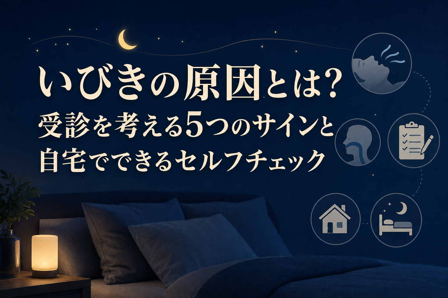 いびきについて確認するためのアイキャッチ画像