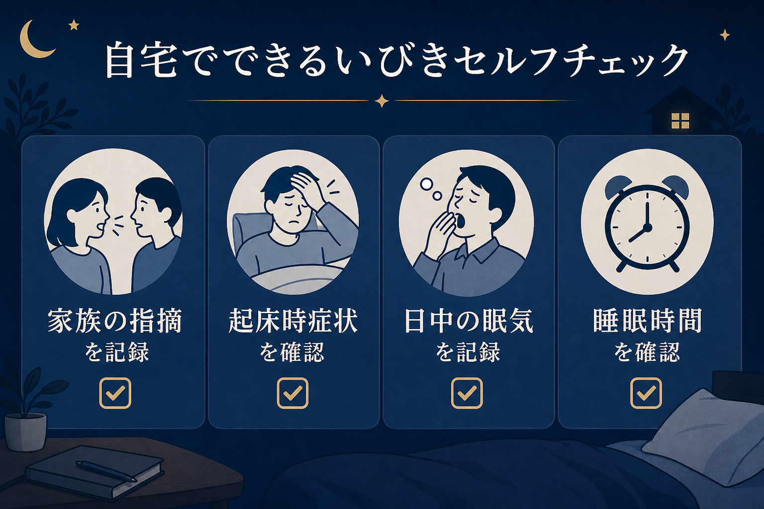 観察・記録ポイントを整理した本文図