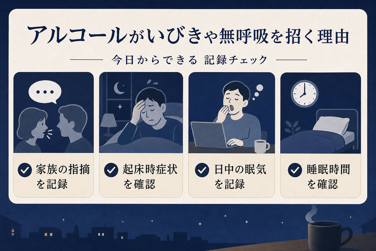 観察・記録ポイントを整理した本文図